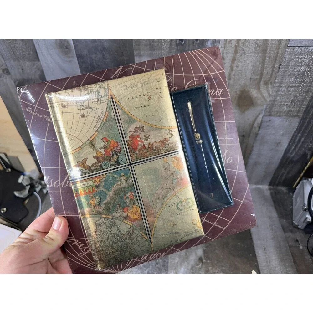 Vintage Cross Personal Journal & Ball‎ Point Pin Gift Set - New - Travel